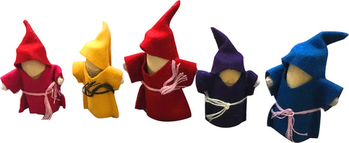WOODEN GNOMES SET OF 5 (playset)